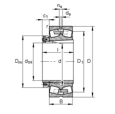 roulements 22264-K-MB + H3164-HG FAG