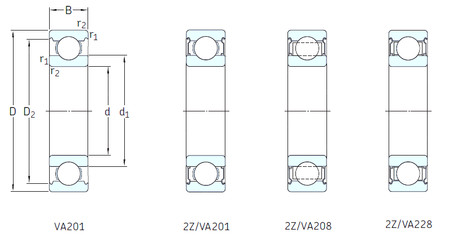 roulements 6313-2Z/VA208 SKF