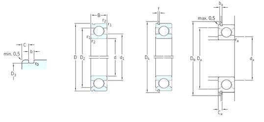 roulements 6314N SKF