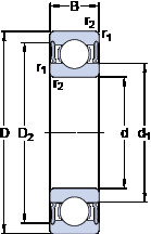 roulements 62305-2RS1 SKF