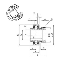 roulements CEX209-26 SNR