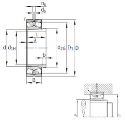 roulements 24044-B-K30-MB+AH24044 FAG