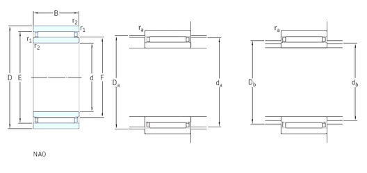 roulements NAO25x40x17 SKF