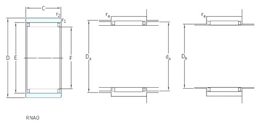 roulements RNAO20x32x12 SKF