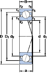 roulements 7226 ACD/P4A SKF