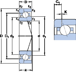 roulements 7008 CE/HCP4AH1 SKF