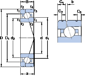 roulements 7019 ACE/HCP4AL1 SKF