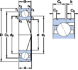 roulements 71928 ACD/P4AL SKF