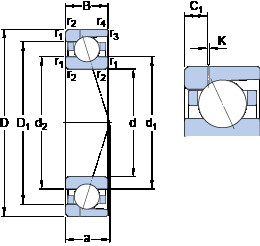 roulements 71918 CD/P4AH1 SKF