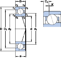 roulements 71916 CE/P4AH1 SKF