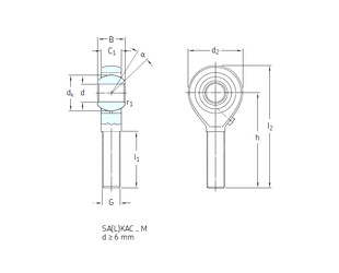 roulements SAKAC8M SKF