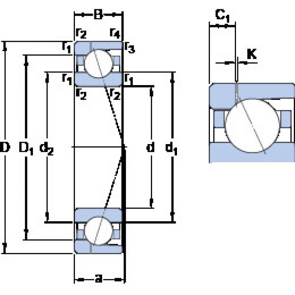 roulements 7032 ACD/P4AH1 SKF #1 image