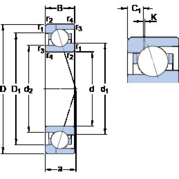 roulements 71916 CE/P4AH1 SKF #1 image